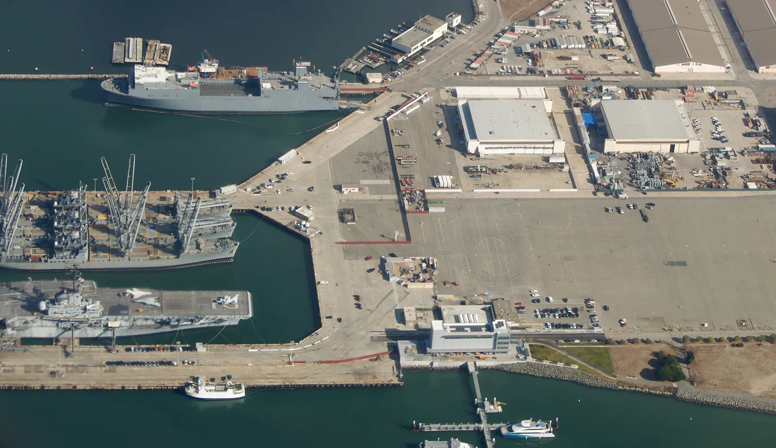 Aerial view of Old Alameda Point, October 2018, California