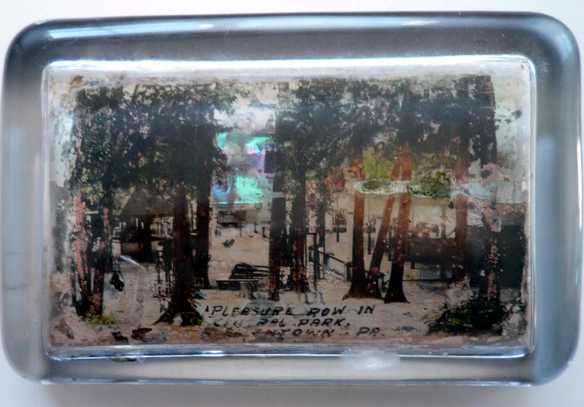 1910 - Paperweight - Central Park - Allentown PA, Pennsylvania