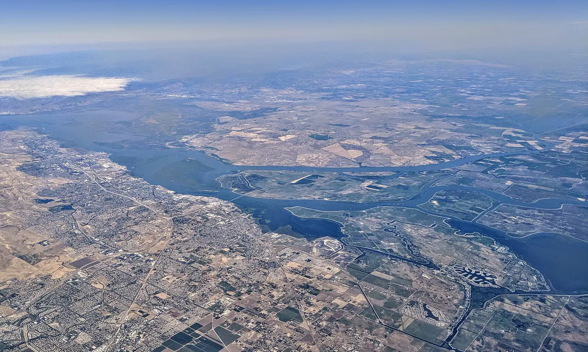 San Joaquin Sacramento confluence at Antioch CA, California