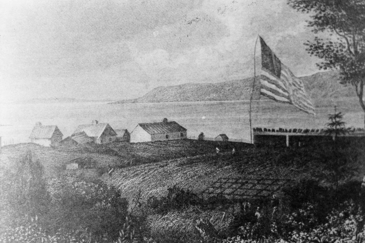 Astoria Lithograph 1845, Oregon