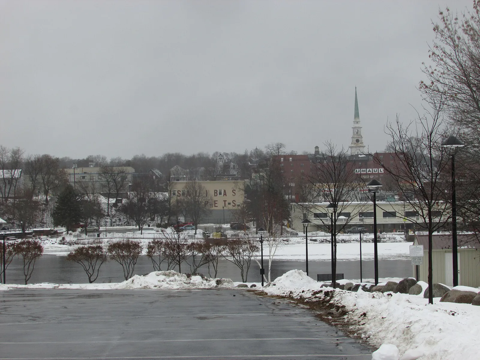 Bangor Waterfront as seen from Brewer, December 2018, Maine