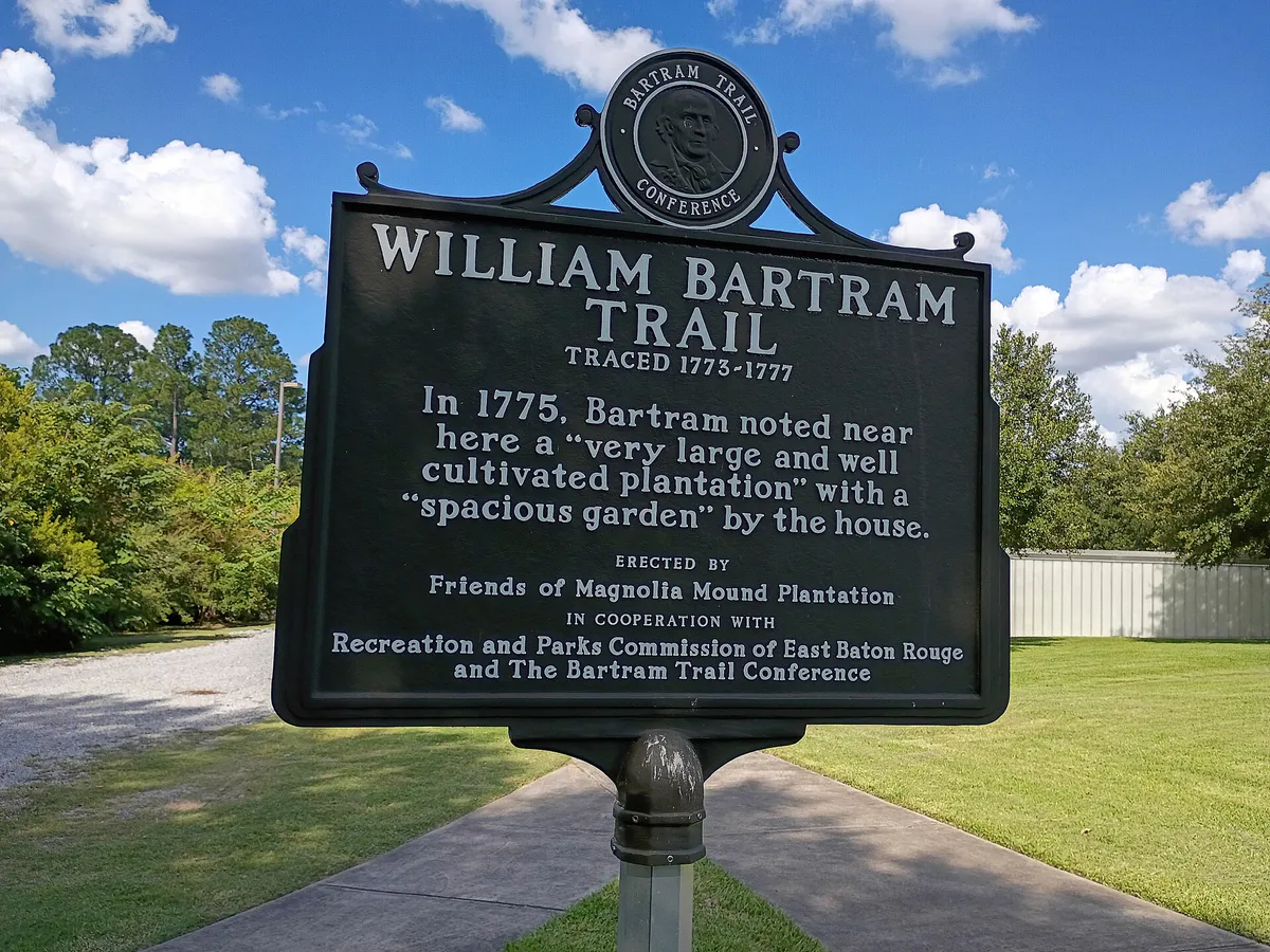William Bartram Trail marker, Magnolia Mound Plantation, Baton Rouge, Louisiana