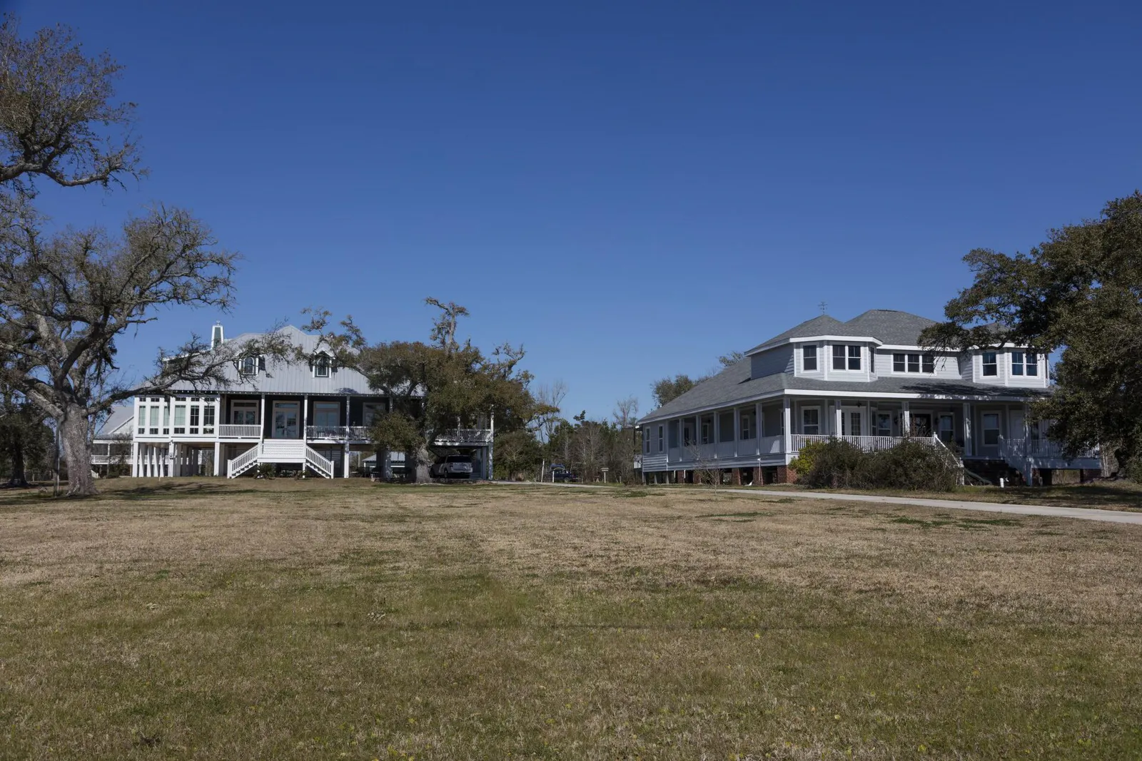 Beach homes along the Gulf of Mexico in Bay St. Louis, Mississippi 2016