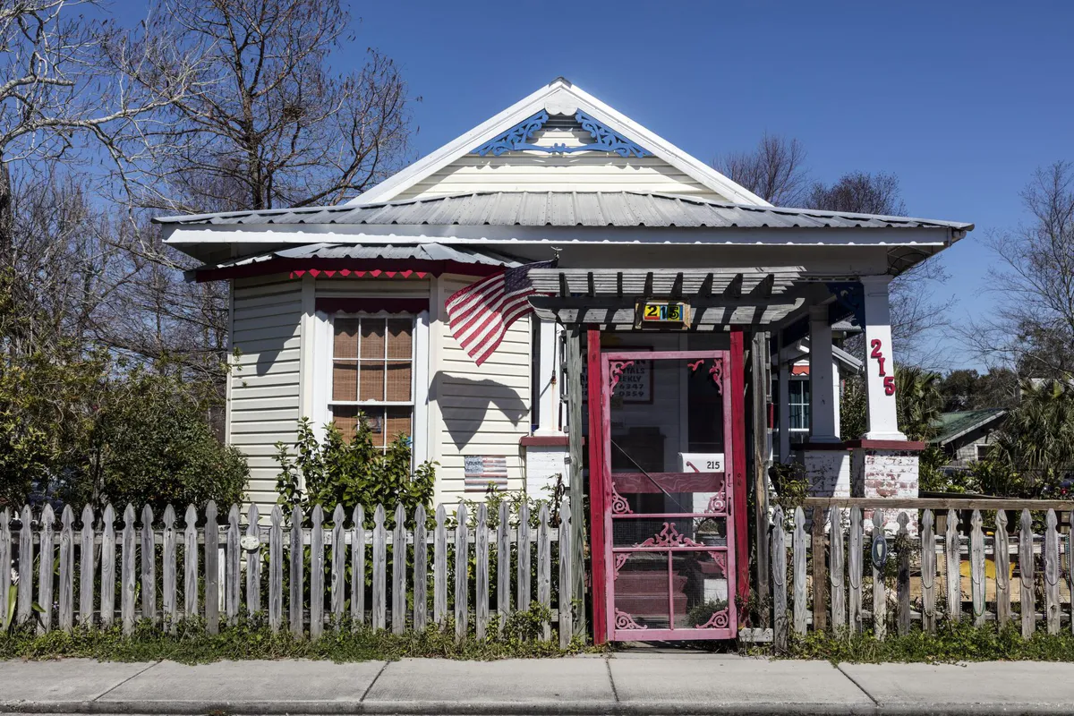 Colorfully decorated cottage in the Mississippi Gulf Coast city of Bay St. Louis 2016