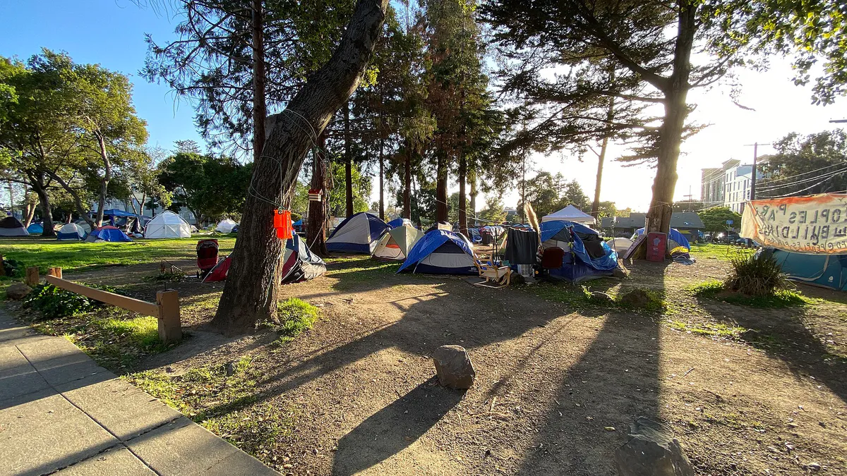 Peoples Park in Berkeley on April 1 2021, California
