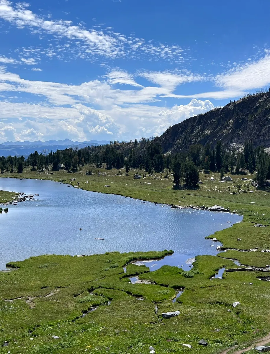 Alpine lake in Big Sky, Montana