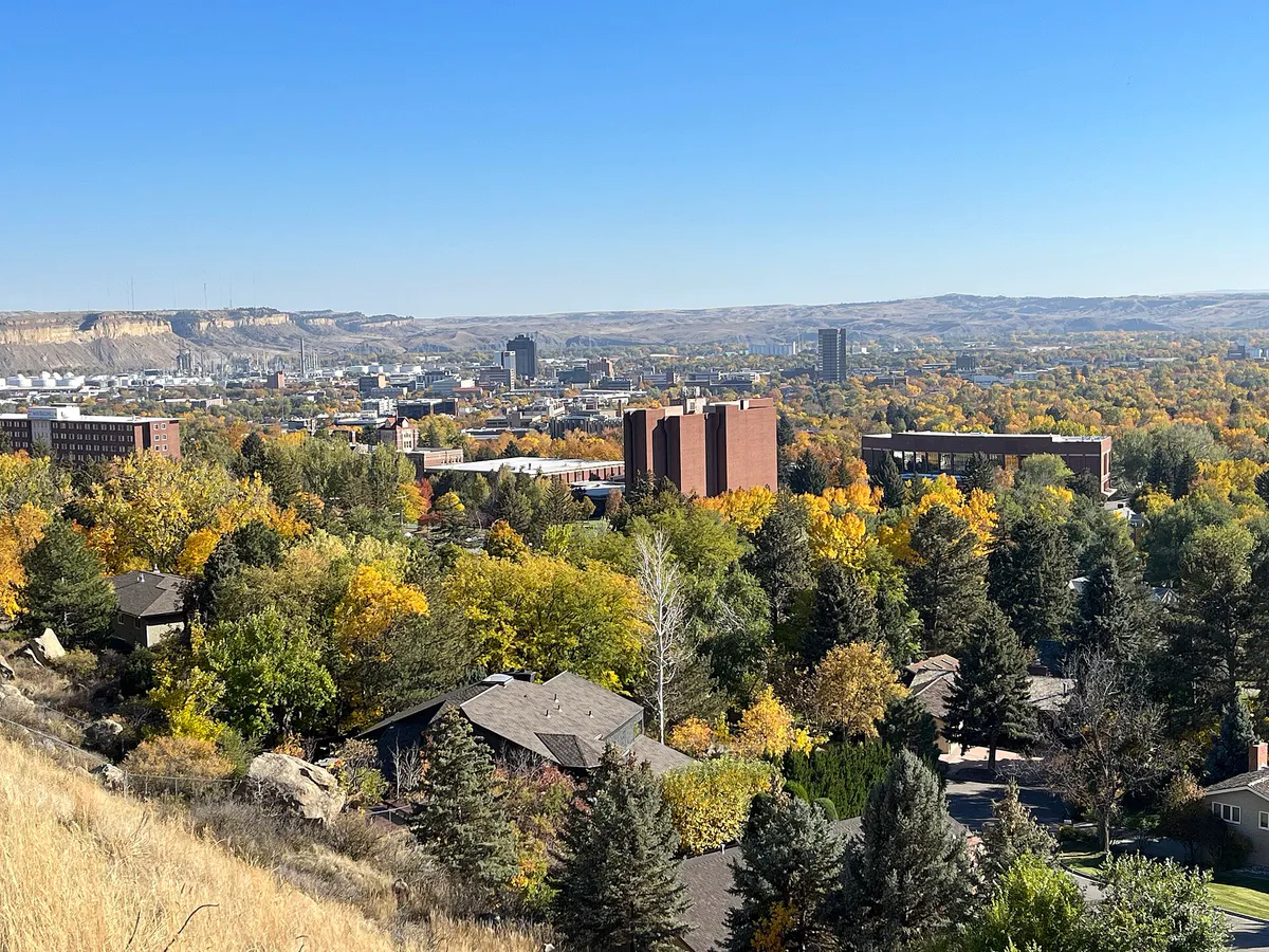 Downtown Billings Montana in the fall