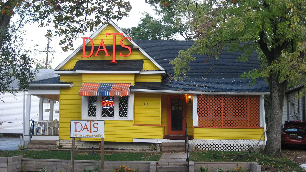 Grant Street South 209-211, Dats Cajun Creole Cafe, Restaurant Row, Bloomington, Indiana