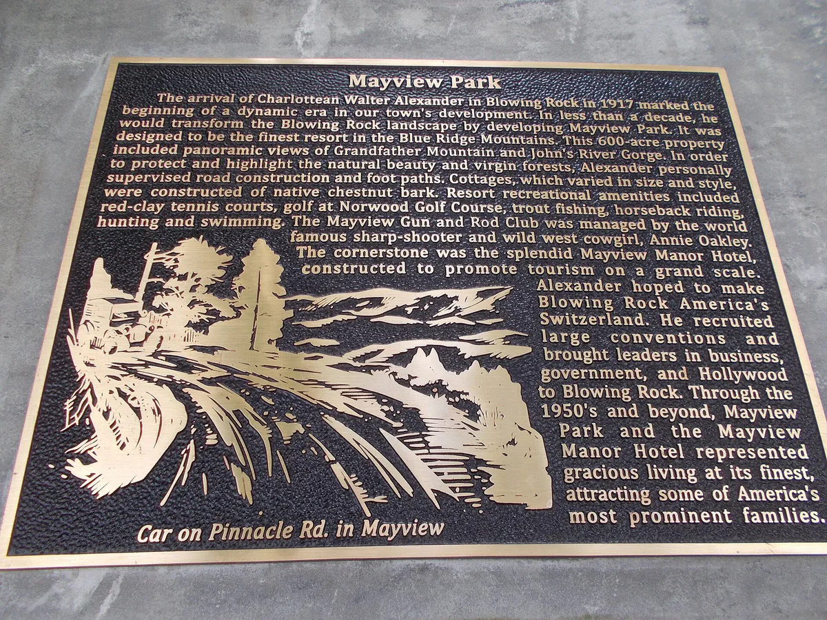 Blowing Rock History Walk--Mayview Park, North Carolina