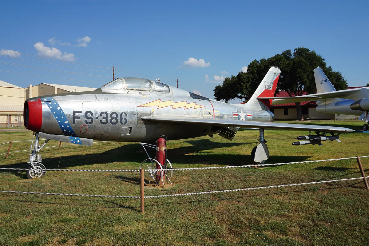 Barksdale Global Power Museum September 2015 05 (Republic F-84F Thunderstreak) in Bossier City, Louisiana