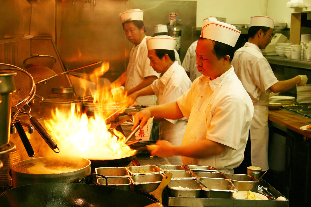 Flaming wok by KellyB in Bountiful, Utah