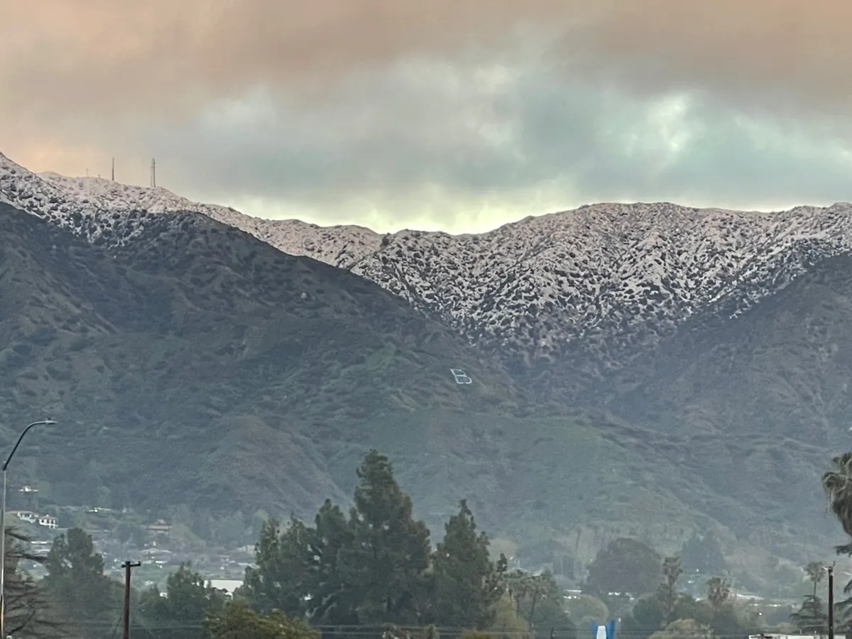 Snow-capped mountains Burbank, CA, California