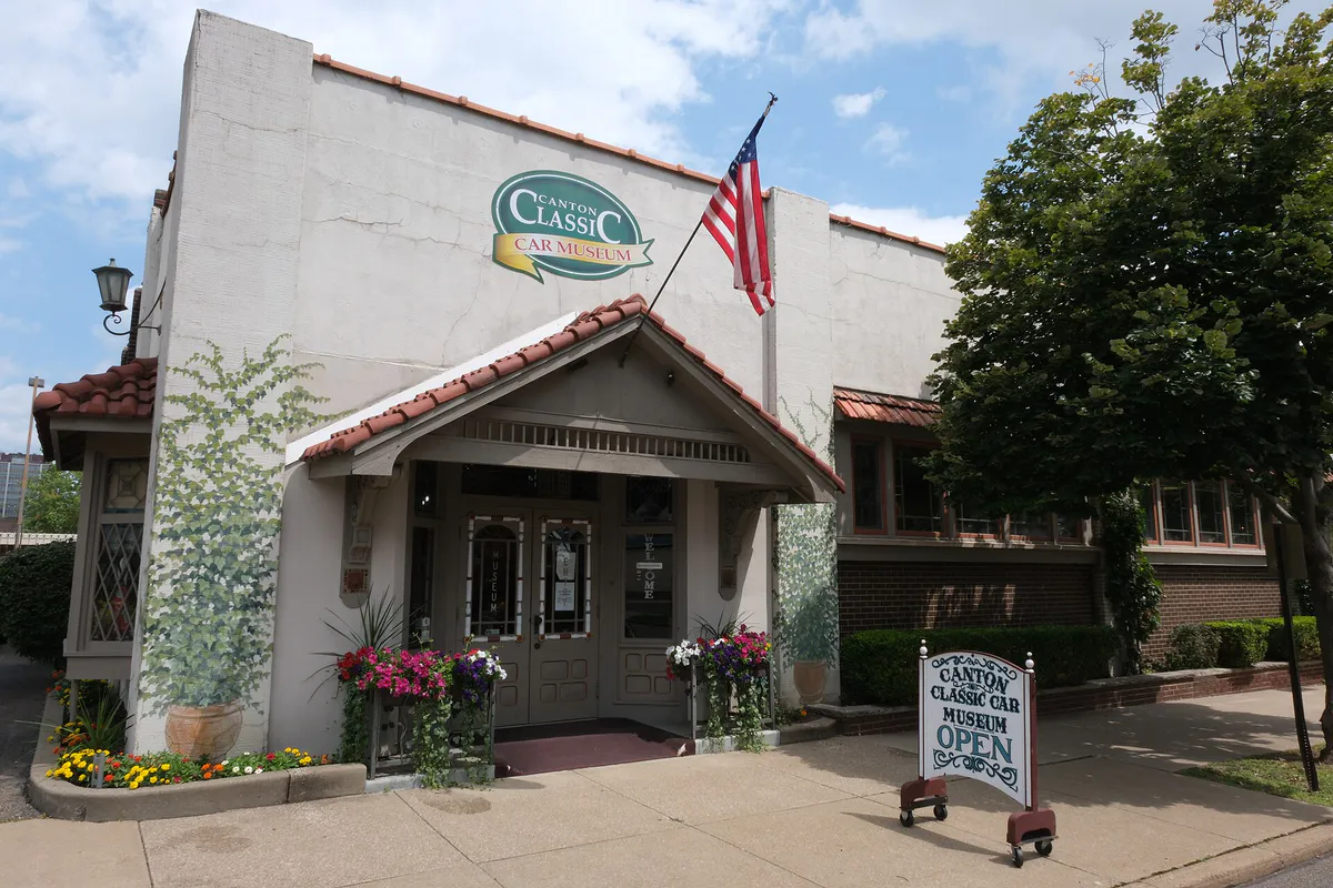 Canton Classic Car Museum entrance on 6th St, Ohio