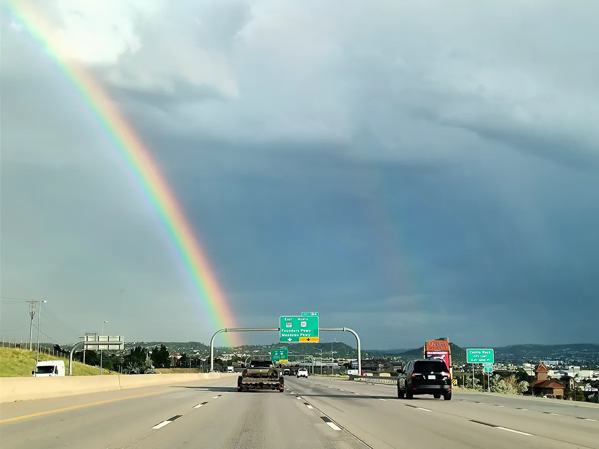 A Double Rainbow in Castle Rock, Colorado 2024