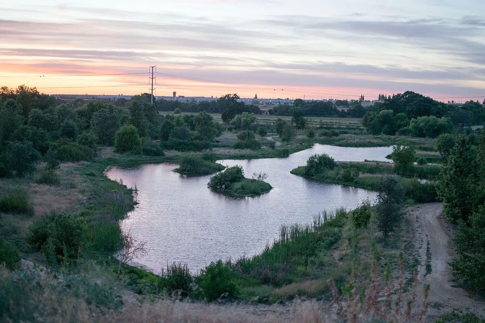 Lake at Ceres River Bluff Regional Park, California