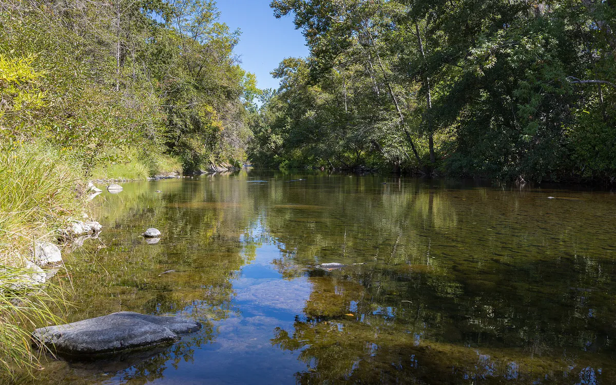 Big Chico Creek in Upper Bidwell Park, 2019, California
