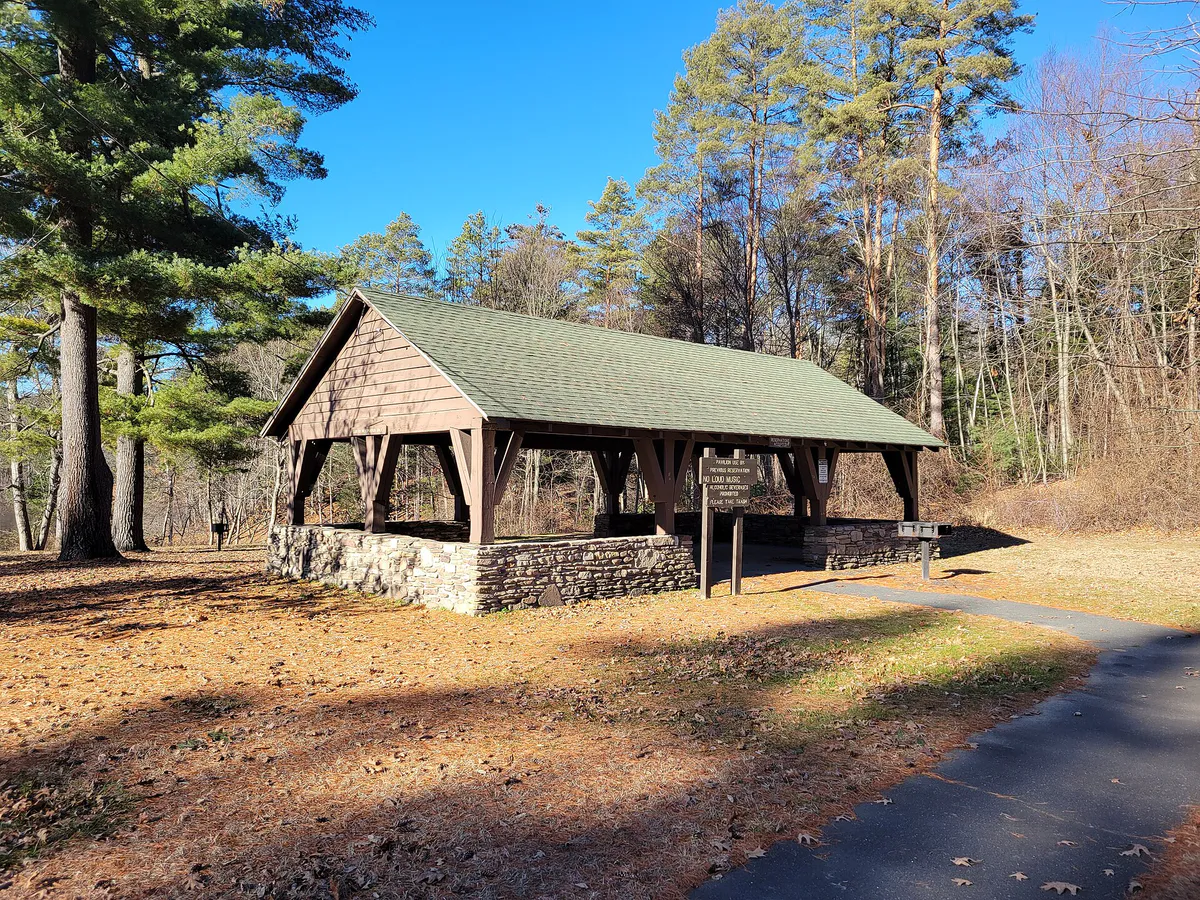 Chicopee Memorial State Park picnic shelter, Chicopee MA, Massachusetts