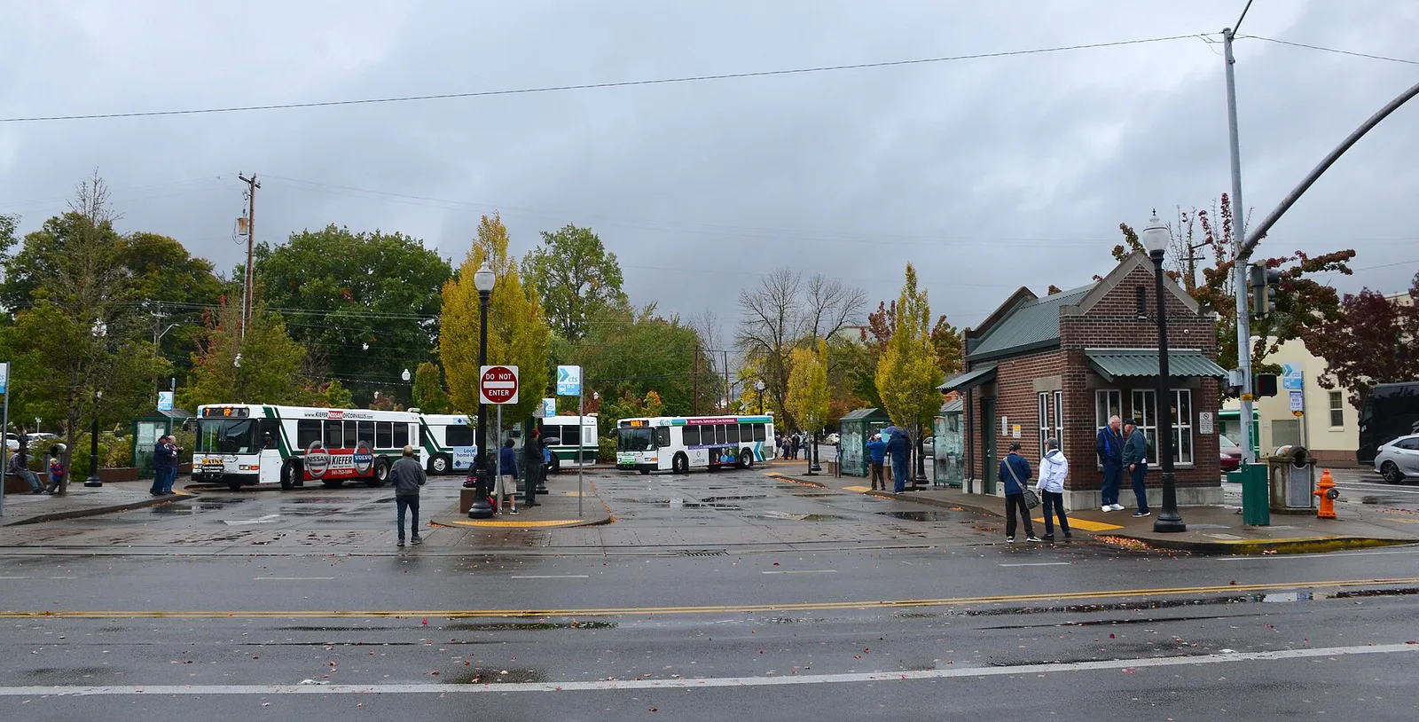 Corvallis Downtown Transit Center in Oct 2018, Oregon