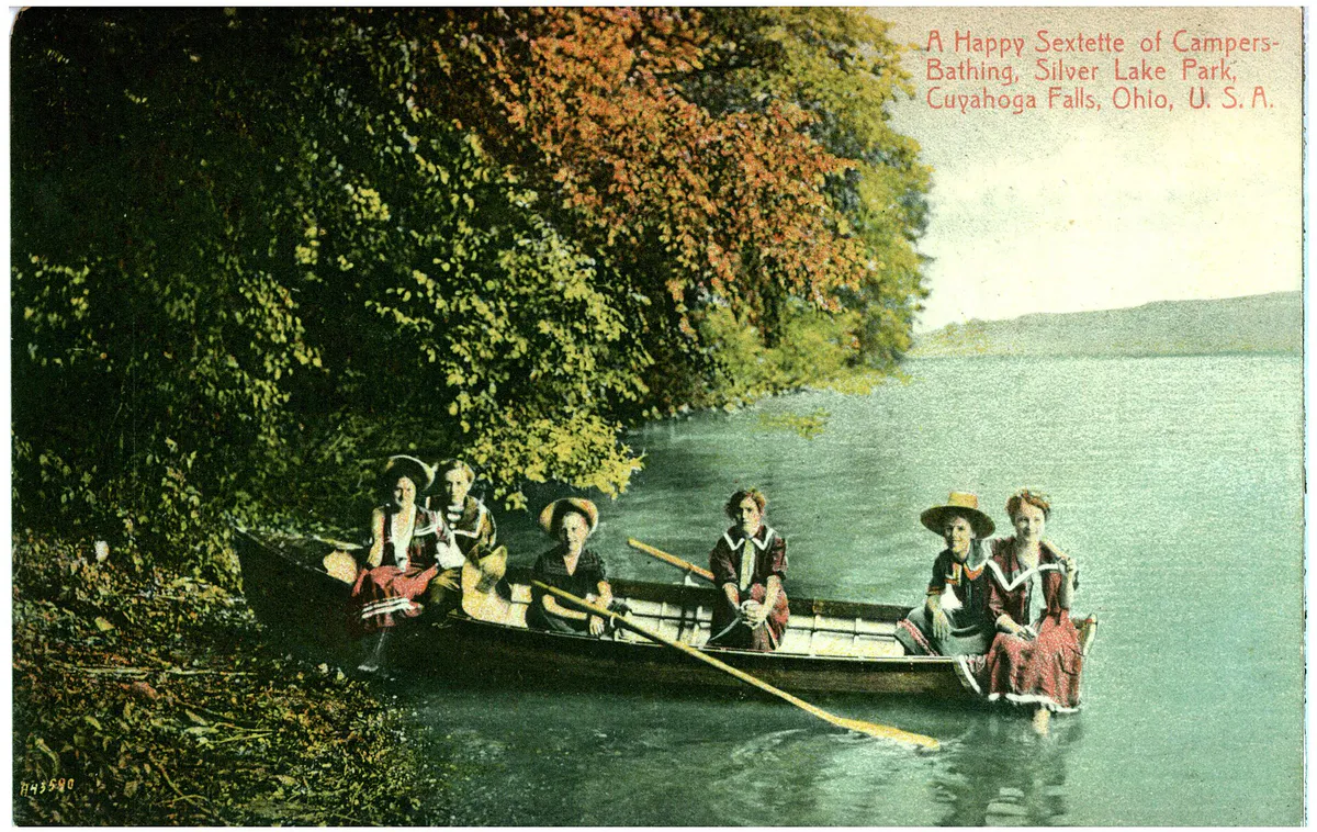 A Happy Sextette of Campers, Bathing, Silver Lake Park, Cuyahoga Falls, Ohio, U. S.A. - DPLA - d0410cdcaf8c67e85a1c33f28cc91fb9 (page 1)
