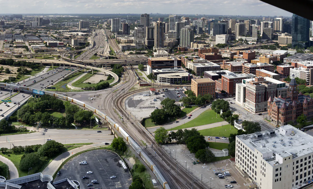 Martyr's Park and Dealey Plaza in Dallas Texas May 2024