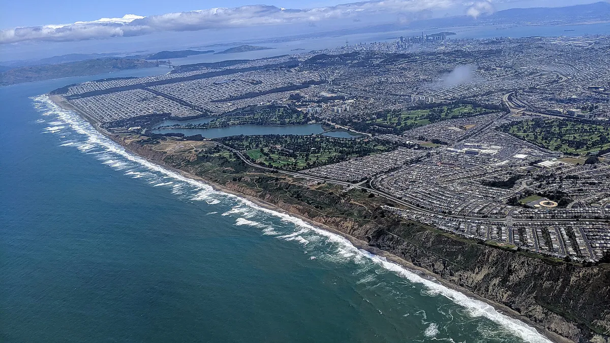 Westlake Daly City aerial, California