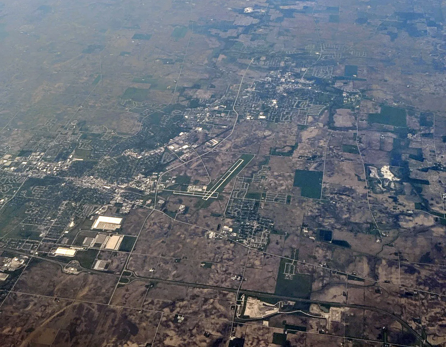 DeKalb IL aerial, Illinois