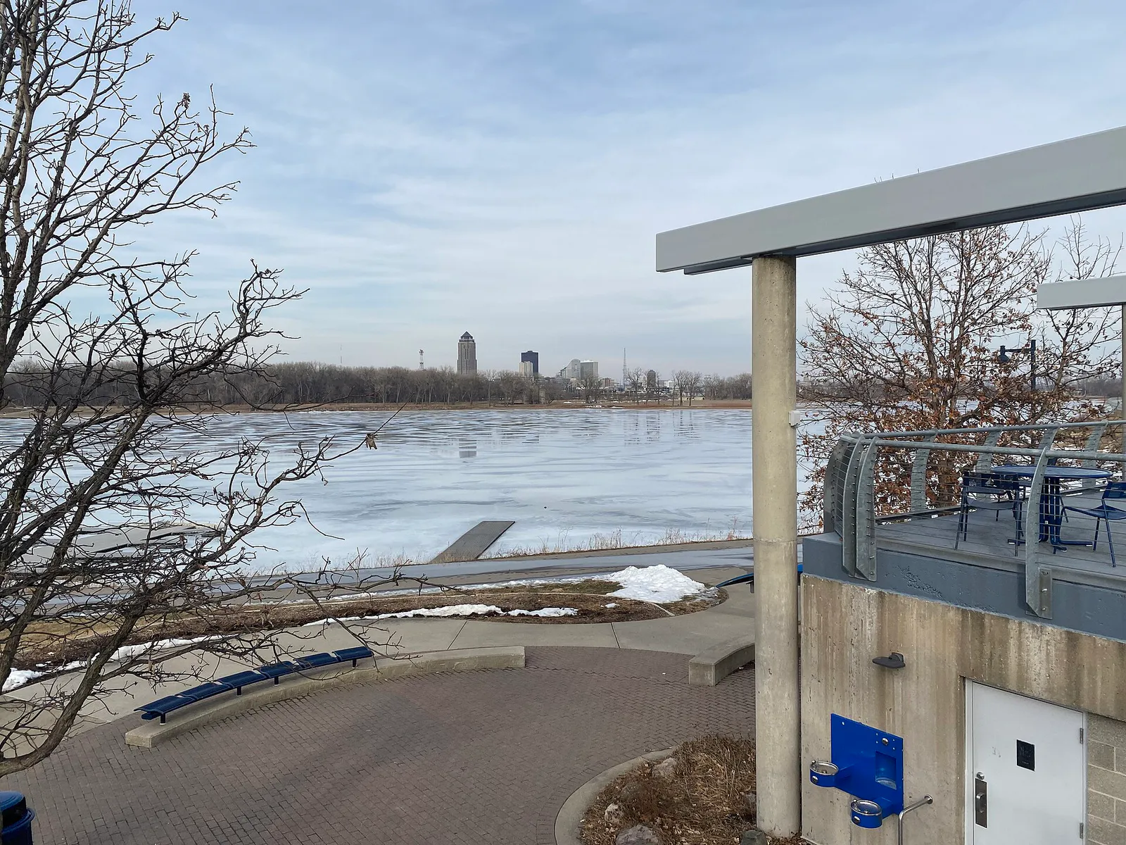 Gray's Lake Park Winter in Des Moines, Iowa