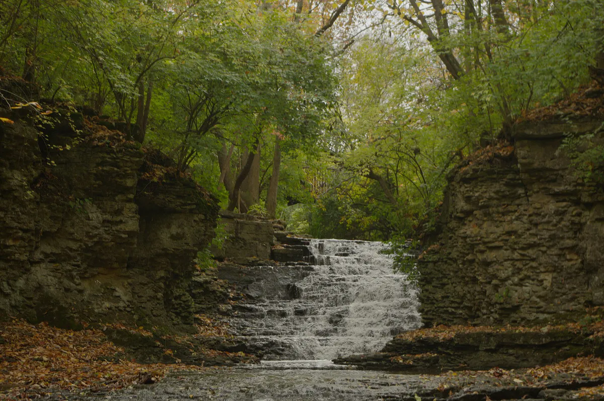 Cascades in Indian Run Falls Park (Dublin, Ohio)
