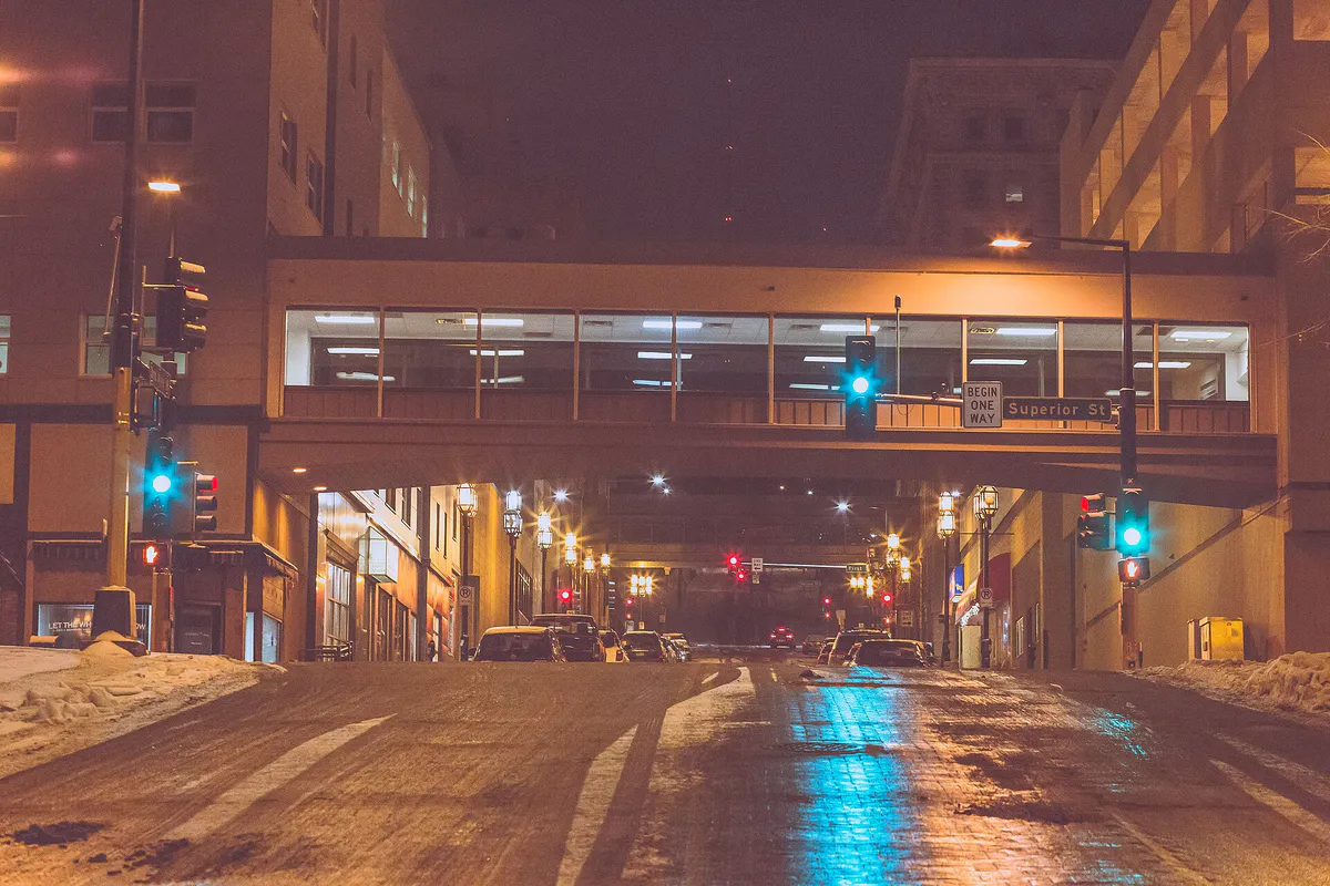 Superior Street and Skyway Duluth Minnesota (31854952421)