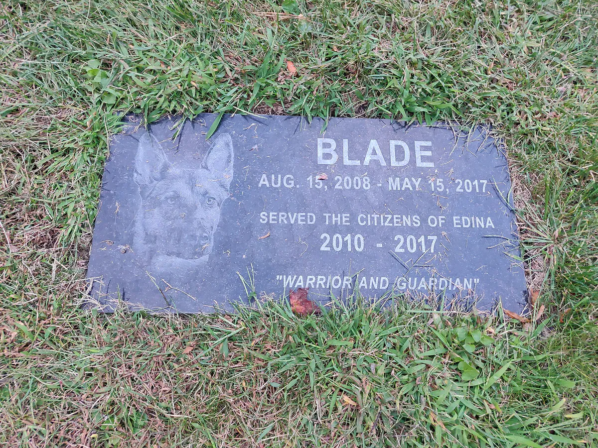 Edina K-9 Memorial - Blade, Minnesota