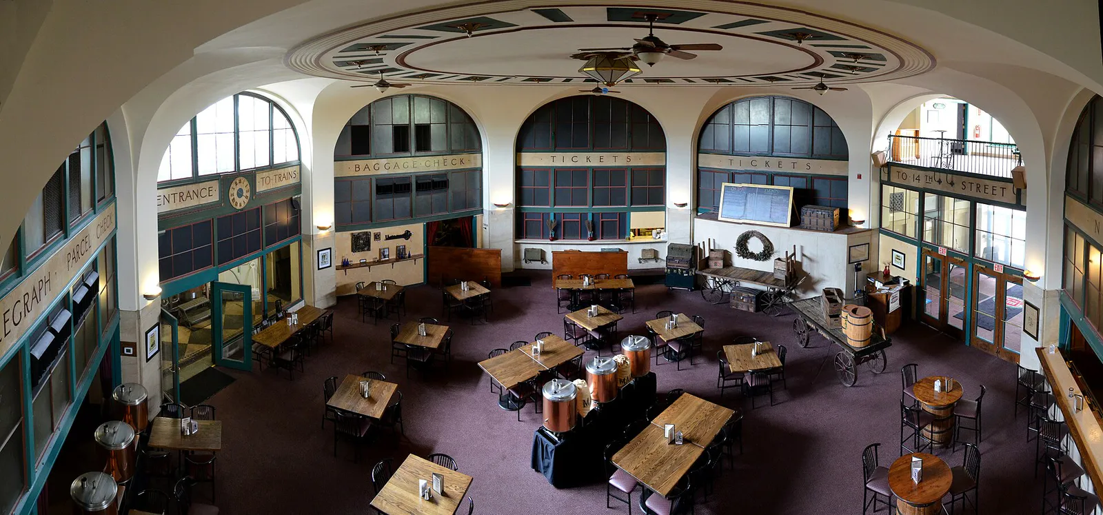 Erie Union Station rotunda panorama, Pennsylvania