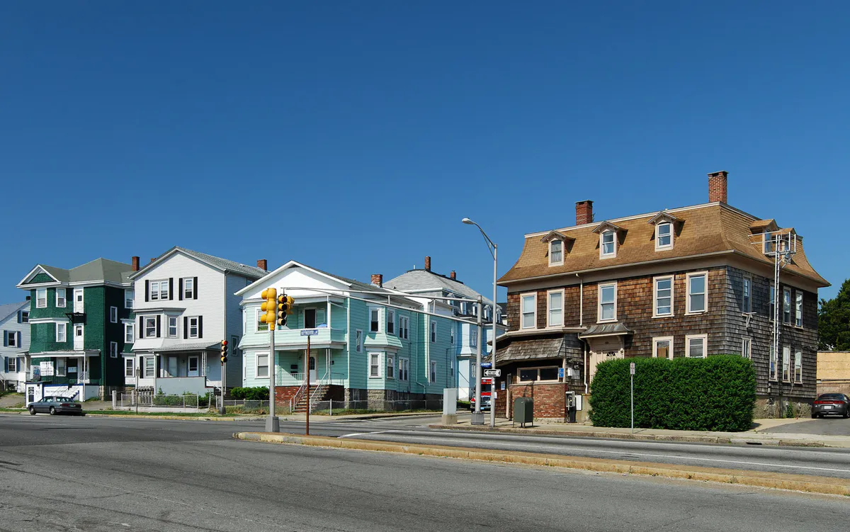 Plymouth Avenue at Lyon Street in Fall River, Massachusetts