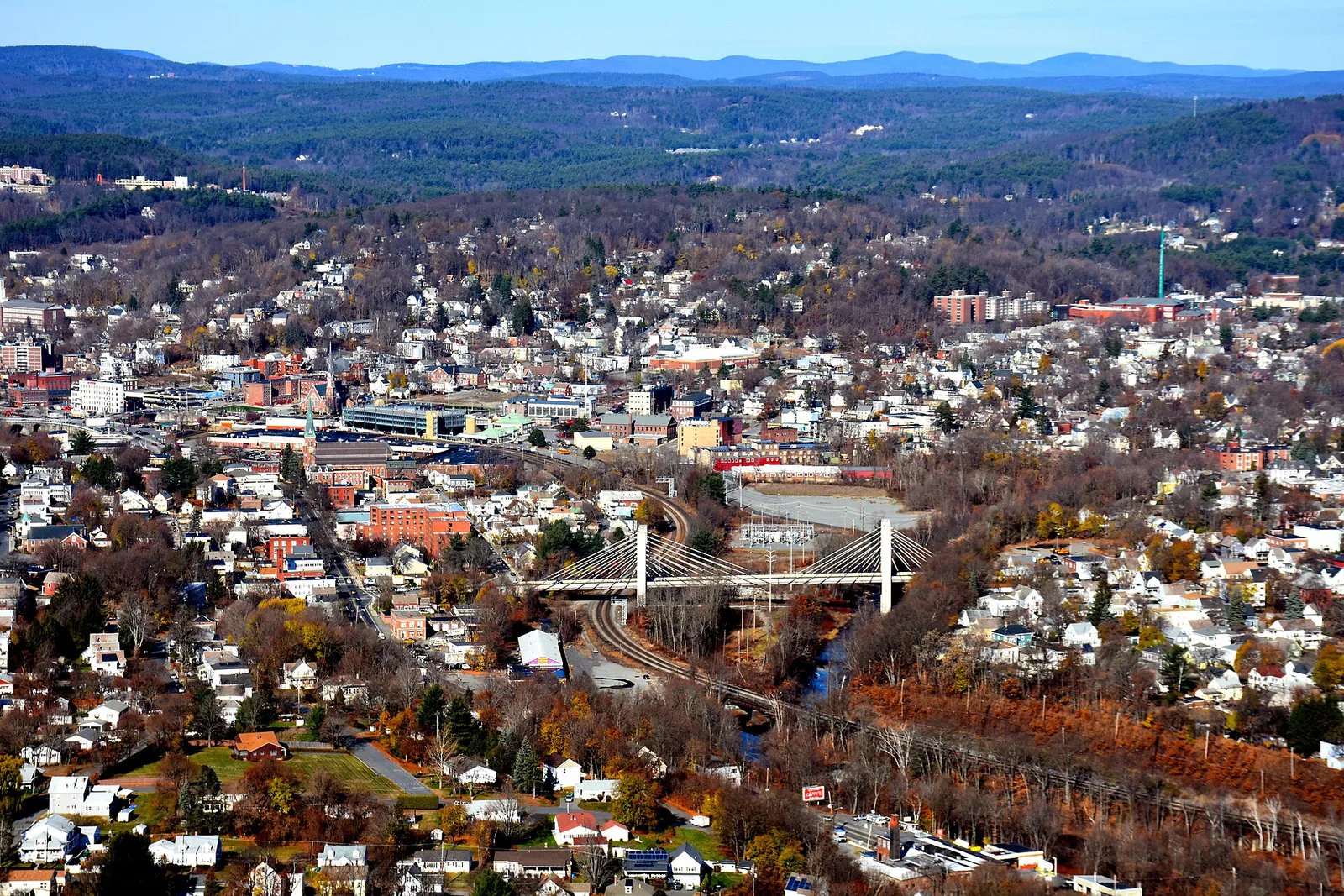 Downtown Fitchburg MA aerial, Massachusetts
