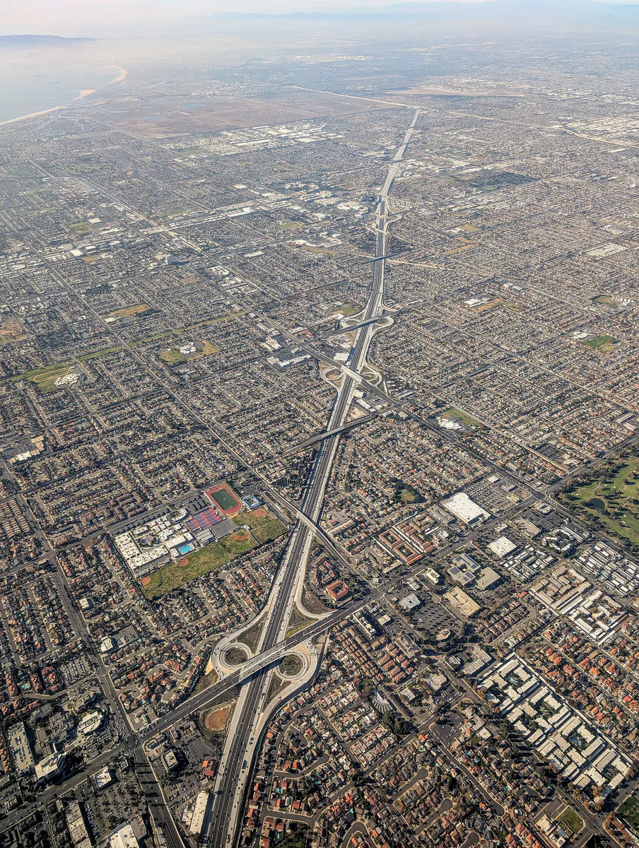 I-405 partial cloverleafs at Fountain Valley California