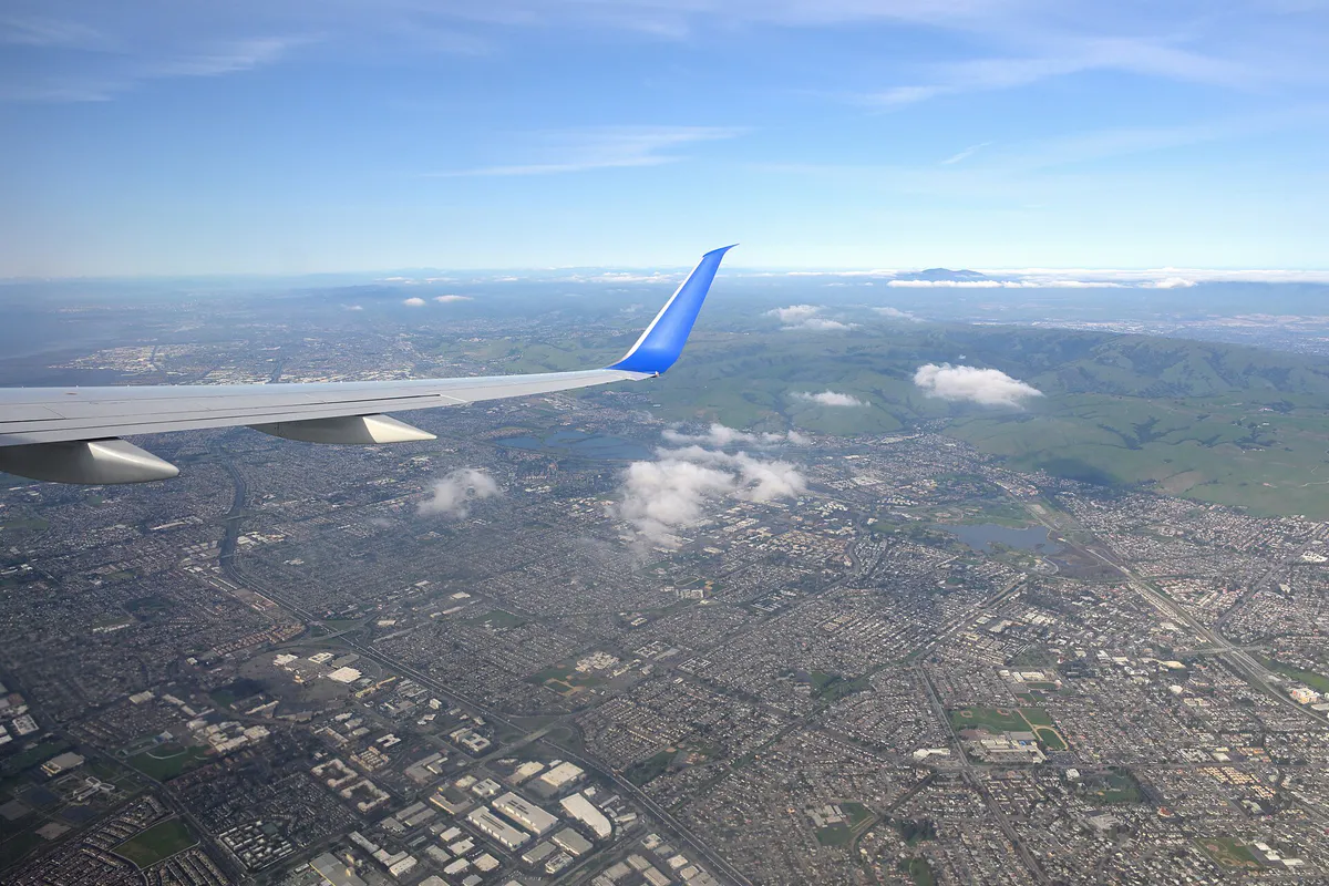 Descending over Fremont, CA January 2026, California