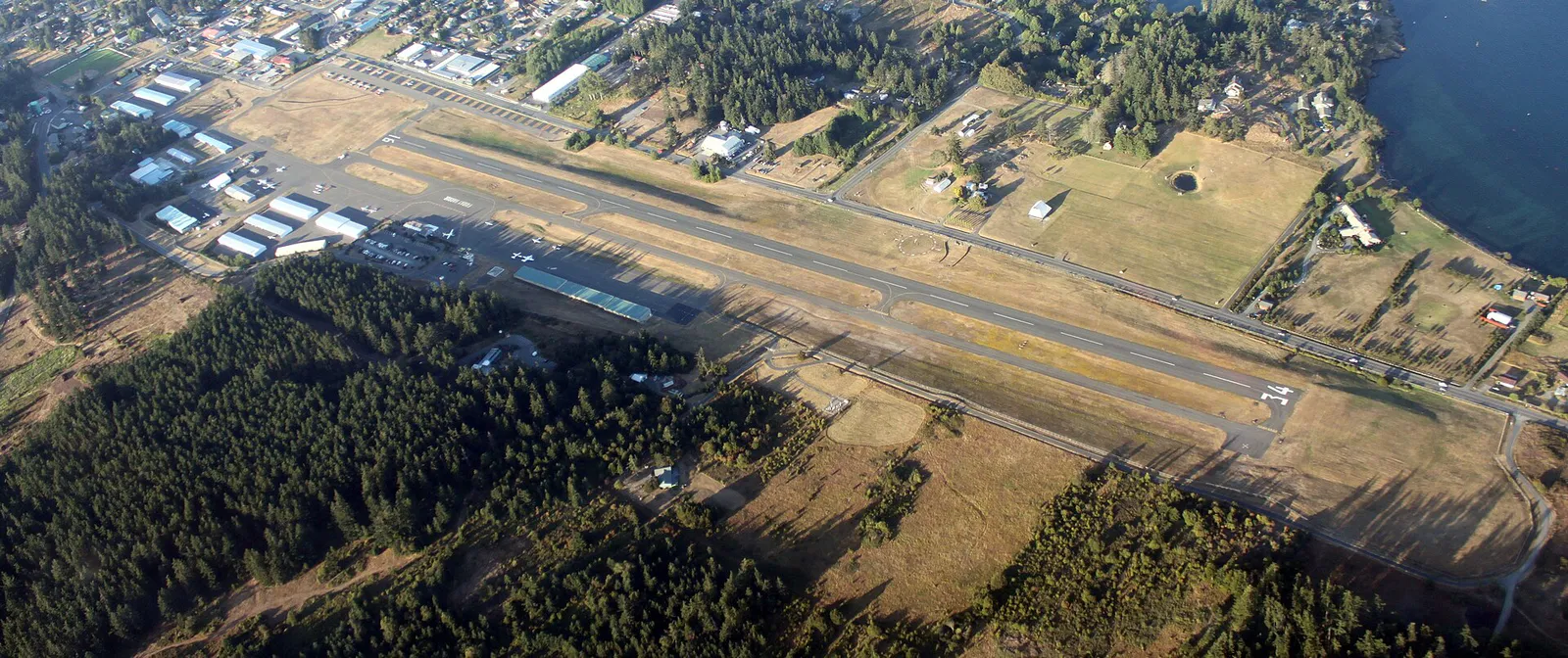 Aerial Friday Harbor Airport August 2009, Washington