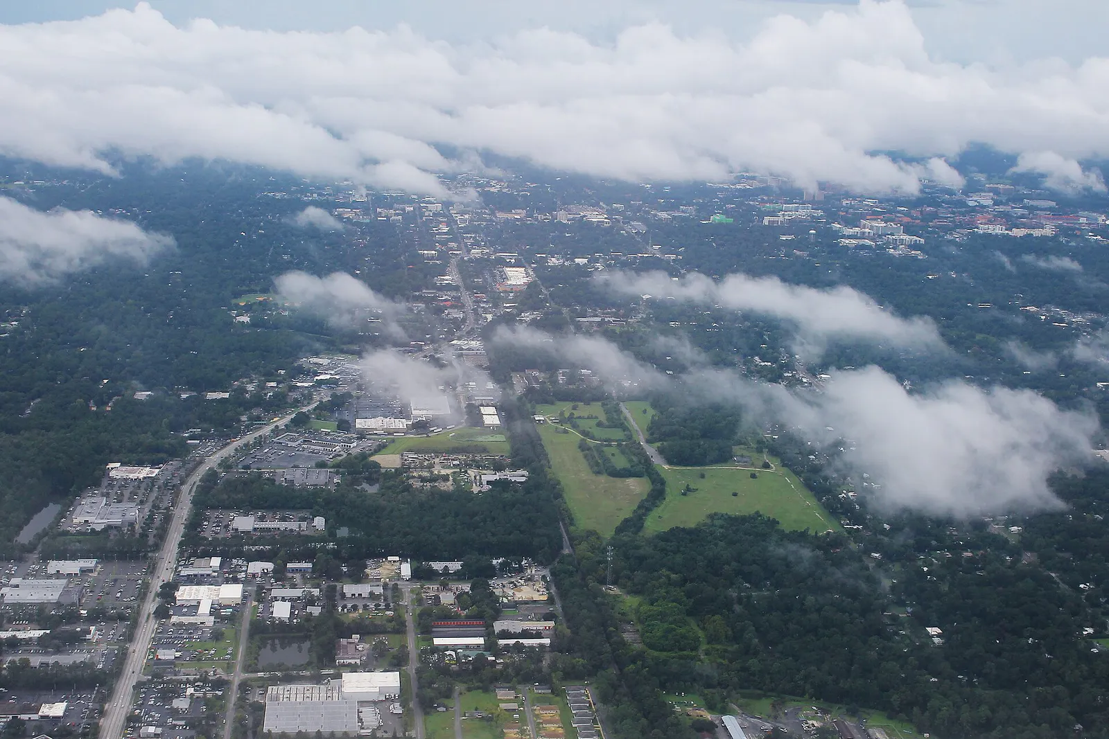 Main Street Gainesville Aerial, Florida