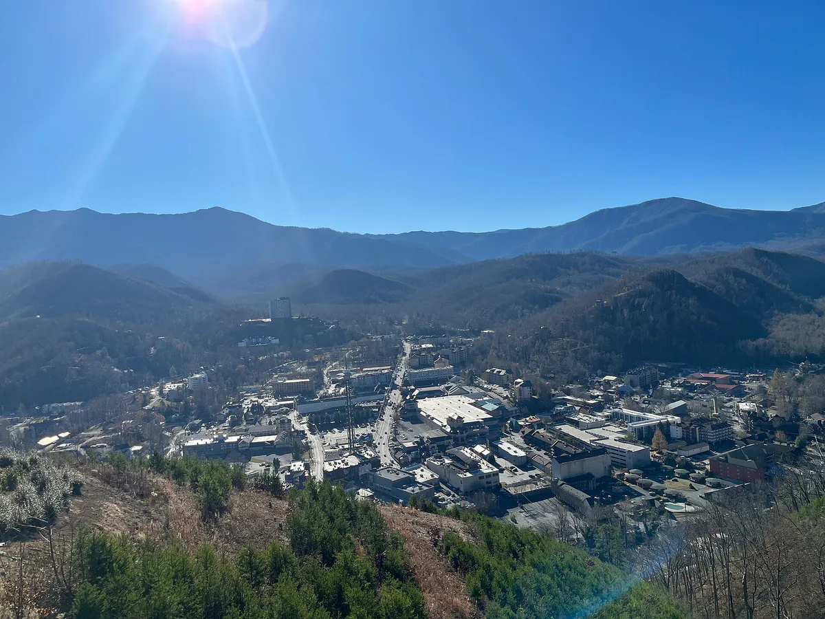 Gatlinburg, Tennessee viewed from the Gatlinburg SkyLift Park