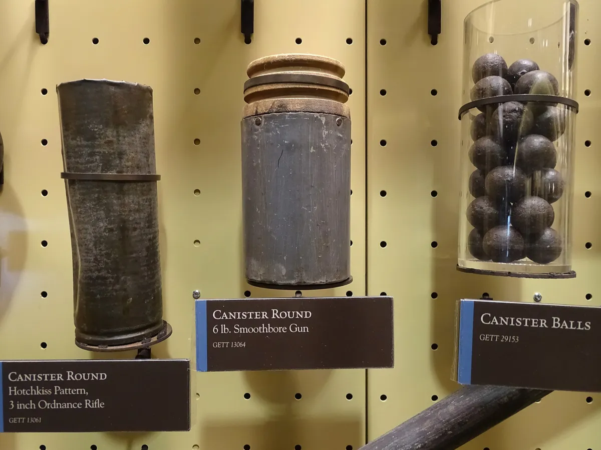 Detail of Canister Shells - Museum at Visitor Center - Gettysburg National Military Park - Gettysburg - Pennsylvania - USA (32810697407)
