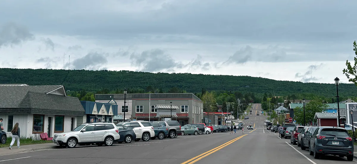 Looking north on Broadway Avenue, Grand Marais, Minnesota 03