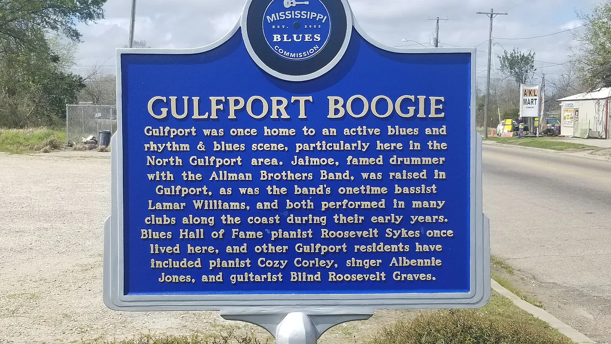 Gulfport Boogie - Mississippi Blues Trail Marker