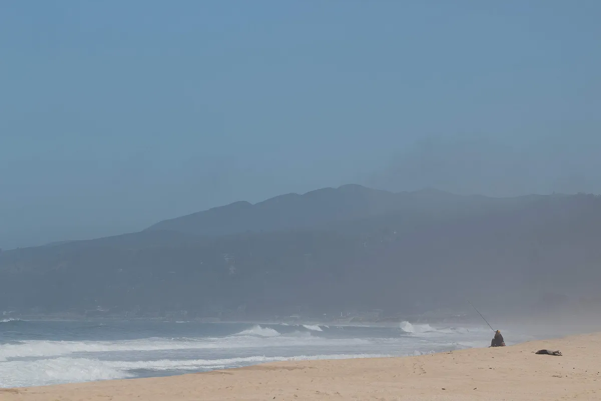 Half Moon Bay Beach Fisherman, California