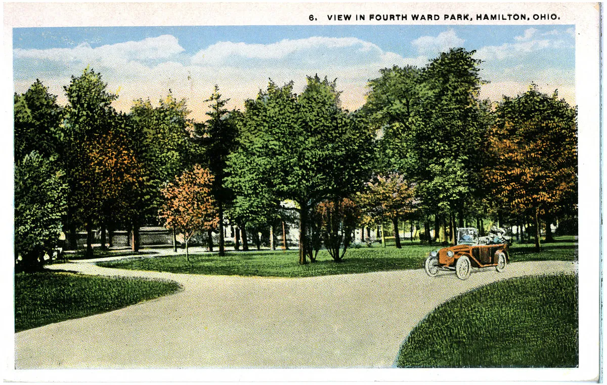View in Fourth Ward Park, Hamilton, Ohio - DPLA - 63b06fcd19439cc2bb645ffe97672a98 (page 1)