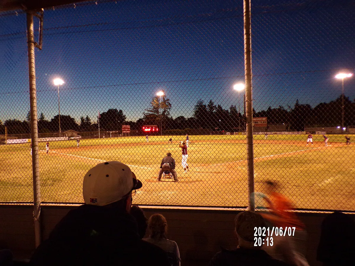 Playing under the lights at the Healdsburg Recreation Park, California