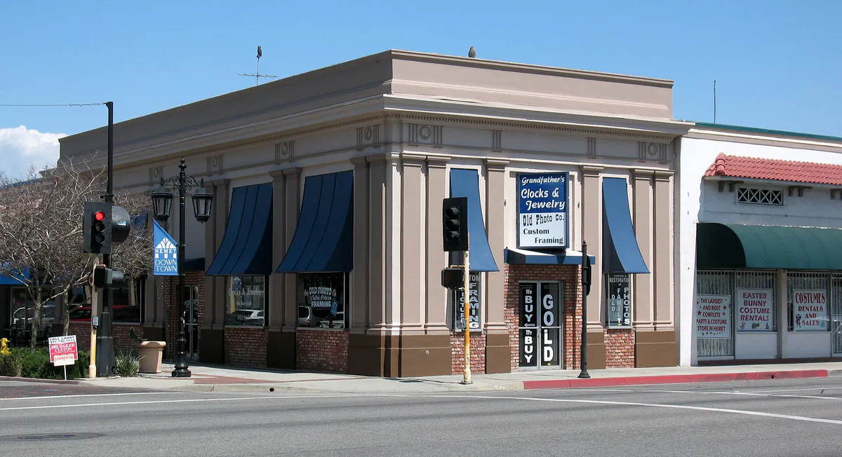 Downtown Hemet - Bank of Hemet Building, California