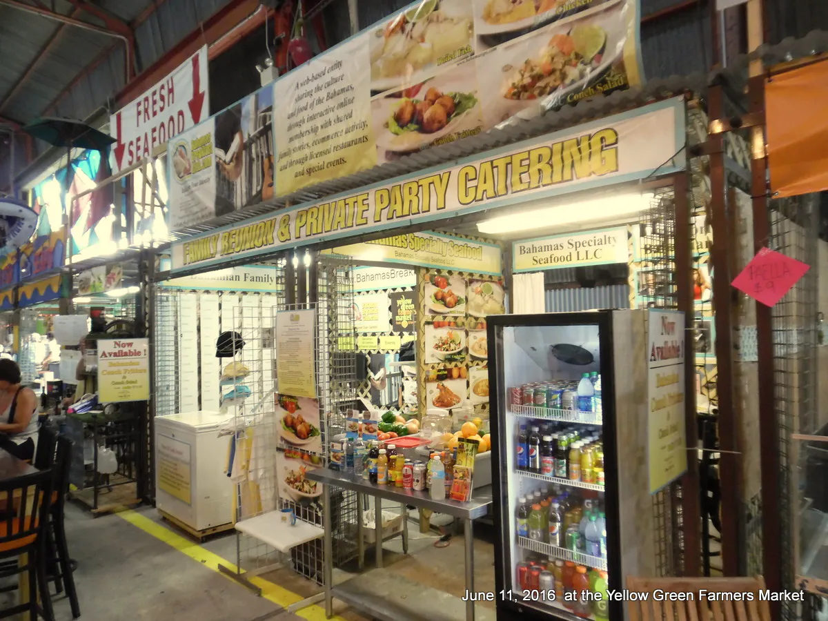 Restaurant in Yellow Green Farmers Market, Hollywood, Florida, June 2016 - Catering