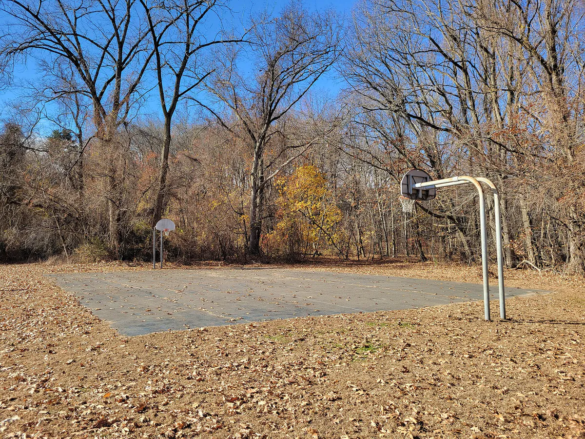 Basketball court in Jones Park, Holyoke MA, Massachusetts