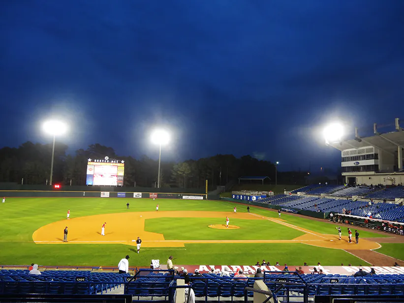 Hoover Metropolitan Stadium at Night, Alabama