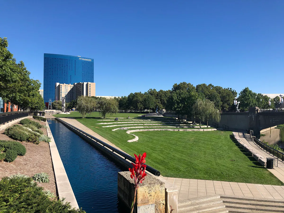 Celebration Plaza Amphitheater and Canal Headwaters White River State Park Indianapolis