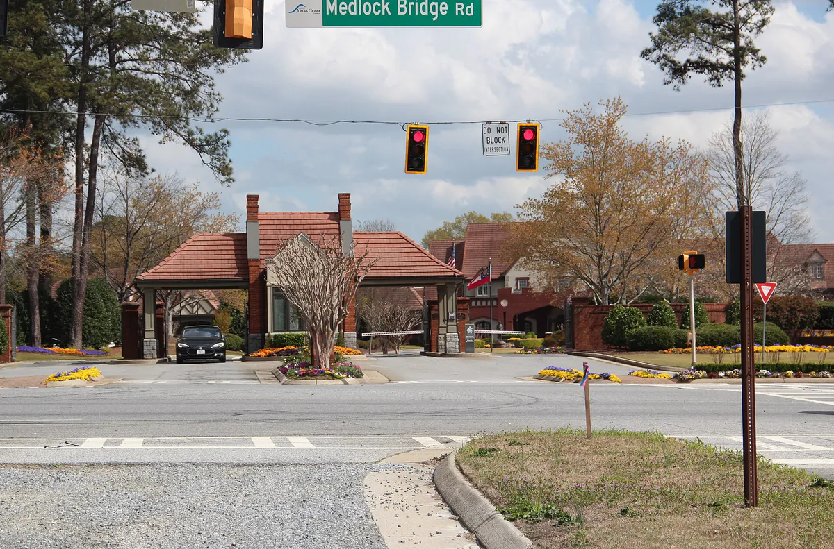 Atlanta Athletic Club front entrance, Johns Creek March 2017, Georgia